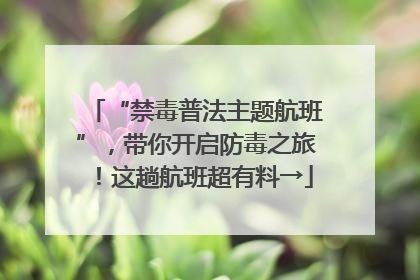 “禁毒普法主题航班”，带你开启防毒之旅！这趟航班超有料→