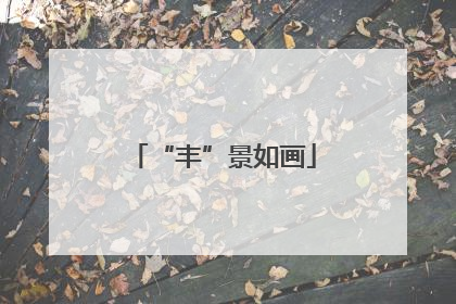 “丰”景如画