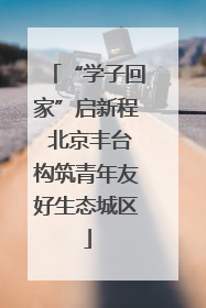 “学子回家”启新程 北京丰台构筑青年友好生态城区