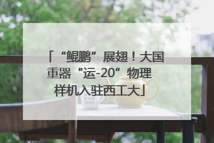 “鲲鹏”展翅！大国重器“运-20”物理样机入驻西工大