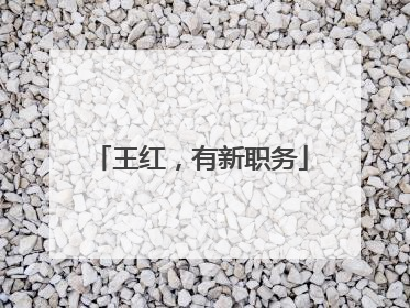 王红，有新职务