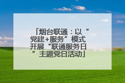 烟台联通：以“党建+服务”模式开展“联通服务日”主题党日活动