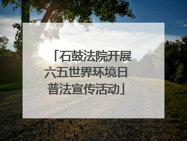 石鼓法院开展六五世界环境日普法宣传活动