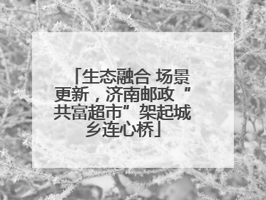生态融合 场景更新，济南邮政“共富超市”架起城乡连心桥