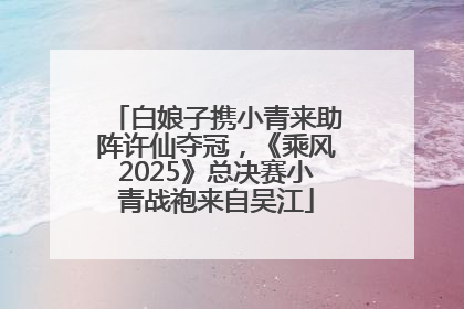 白娘子携小青来助阵许仙夺冠，《乘风2025》总决赛小青战袍来自吴江