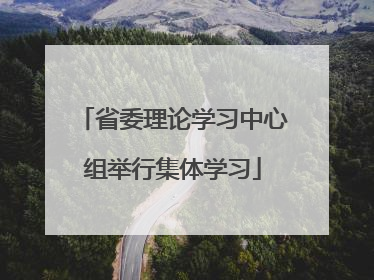 省委理论学习中心组举行集体学习