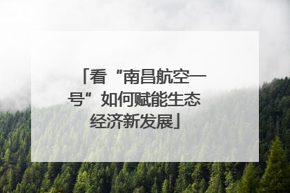 看“南昌航空一号”如何赋能生态经济新发展