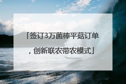 签订3万菌棒平菇订单，创新联农带农模式