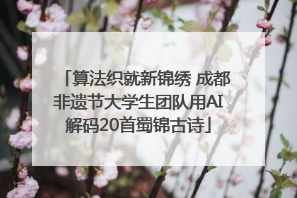 算法织就新锦绣 成都非遗节大学生团队用AI解码20首蜀锦古诗