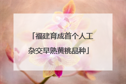 福建育成首个人工杂交早熟黄桃品种