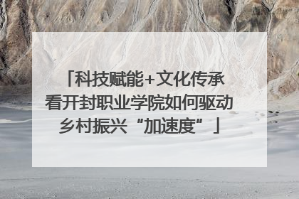 科技赋能+文化传承 看开封职业学院如何驱动乡村振兴“加速度”