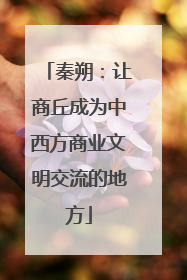 秦朔：让商丘成为中西方商业文明交流的地方