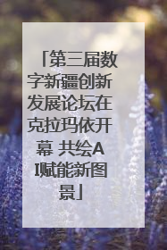 第三届数字新疆创新发展论坛在克拉玛依开幕 共绘AI赋能新图景