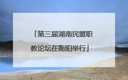 第三届湖南民盟职教论坛在衡阳举行
