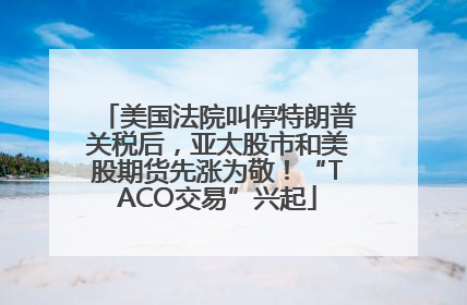 美国法院叫停特朗普关税后，亚太股市和美股期货先涨为敬！“TACO交易”兴起