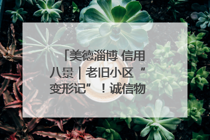 美德淄博 信用八景｜老旧小区“变形记”！诚信物业焐热居民心窝