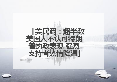 美民调：超半数美国人不认可特朗普执政表现 强烈支持者热情降温
