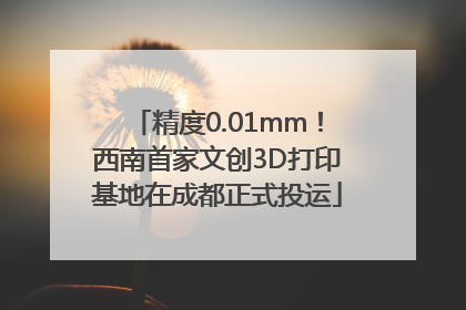 精度0.01mm！西南首家文创3D打印基地在成都正式投运