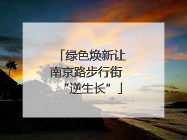 绿色焕新让南京路步行街“逆生长”