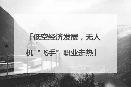 低空经济发展，无人机“飞手”职业走热