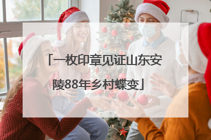 一枚印章见证山东安陵88年乡村蝶变