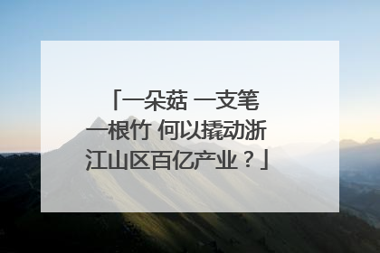 一朵菇 一支笔 一根竹 何以撬动浙江山区百亿产业？