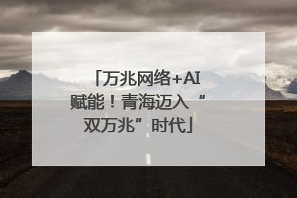 万兆网络+AI赋能！青海迈入“双万兆”时代