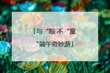 与“粽 不“童“端午奇妙游