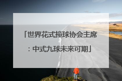 世界花式撞球协会主席：中式九球未来可期