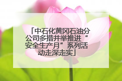中石化黄冈石油分公司多措并举推进“安全生产月”系列活动走深走实