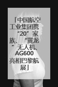 中国航空工业集团携“20”家族、“翼龙”无人机、AG600亮相巴黎航展