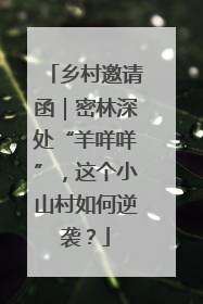 乡村邀请函｜密林深处“羊咩咩”，这个小山村如何逆袭？