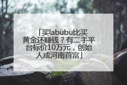 买labubu比买黄金还赚钱？有二手平台标价10万元，创始人成河南首富