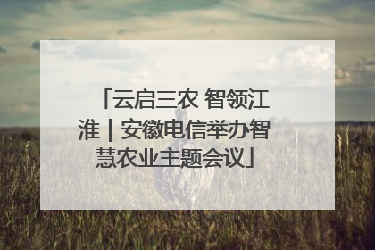 云启三农 智领江淮｜安徽电信举办智慧农业主题会议