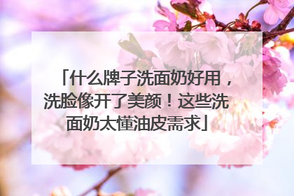 什么牌子洗面奶好用，洗脸像开了美颜！这些洗面奶太懂油皮需求