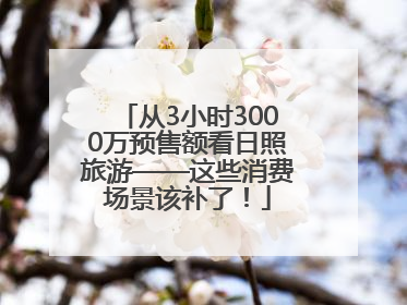 从3小时3000万预售额看日照旅游——这些消费场景该补了！