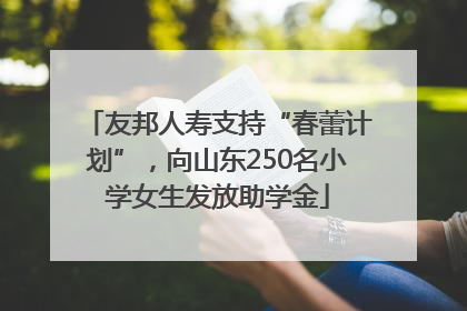 友邦人寿支持“春蕾计划”，向山东250名小学女生发放助学金