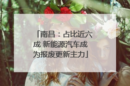 南昌：占比近六成 新能源汽车成为报废更新主力