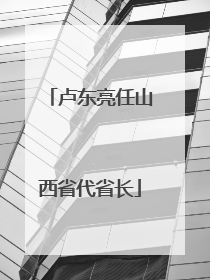 卢东亮任山西省代省长