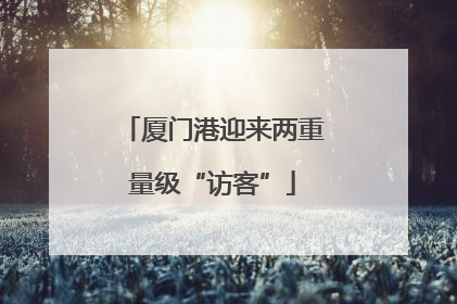 厦门港迎来两重量级“访客”