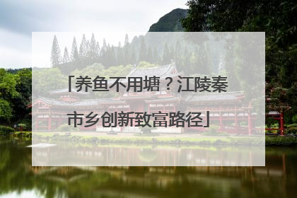 养鱼不用塘？江陵秦市乡创新致富路径