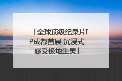 全球顶级纪录片IP成都首展 沉浸式感受极地生灵