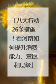 八大行动26条措施！看河南如何提升消费能力、意愿和层级
