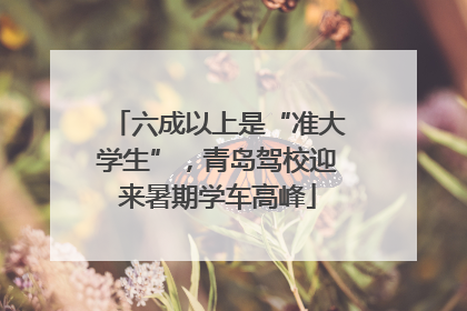六成以上是“准大学生”，青岛驾校迎来暑期学车高峰