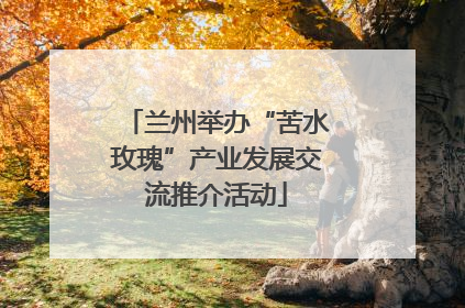 兰州举办“苦水玫瑰”产业发展交流推介活动