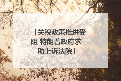关税政策推进受阻 特朗普政府求助上诉法院