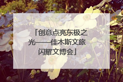 创意点亮东极之光——佳木斯文旅闪耀文博会