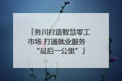 务川打造智慧零工市场 打通就业服务“最后一公里”