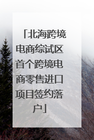 北海跨境电商综试区首个跨境电商零售进口项目签约落户