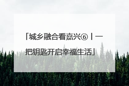 城乡融合看嘉兴⑥丨一把钥匙开启幸福生活